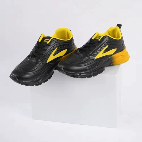 1000-کفش-ورزشی-مردانه-مشکی-زرد-مدل-p802-(2024)