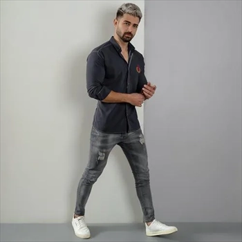 1000 پیراهن مردانه خاکستری مدل Gabi (2024)
