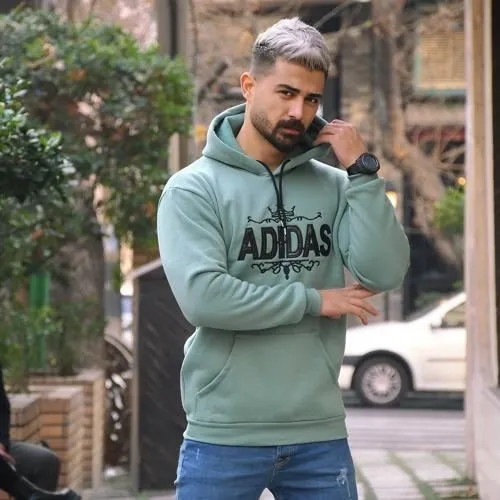 1000-هودی-مردانه-adidas-سبز-مدل-sahand-(2024)