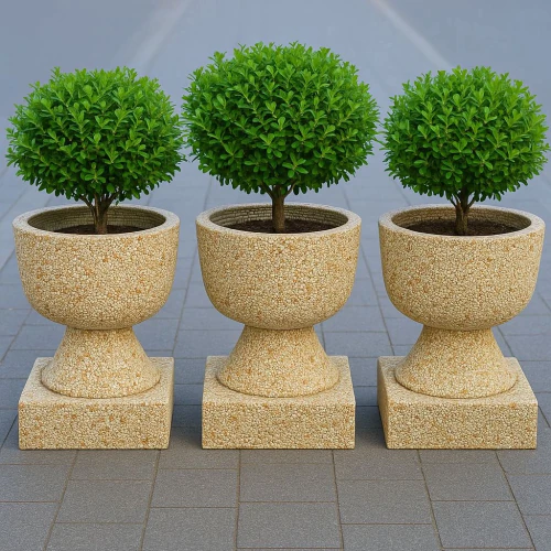 گلدان-سه‌تکه-سنگی