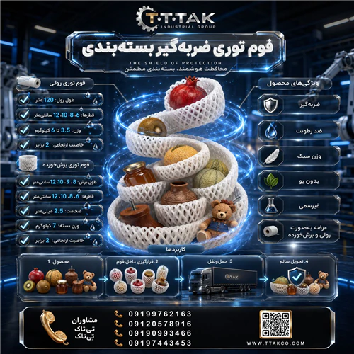 فوم-ضربه-گیر-میوه--فوم-توری-پلی-اتیلن