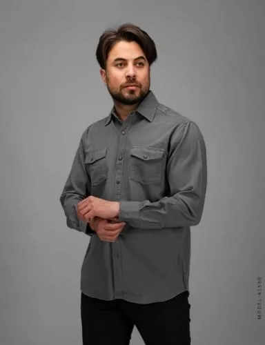 1000-پیراهن-اسپرت-مردانه-آستین-بلند-کتان-(2024)