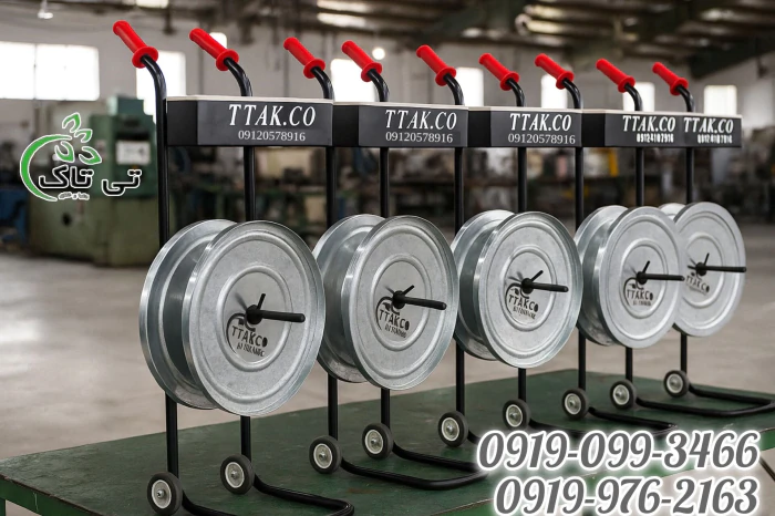 دستگاه-رول-باز-کن-تسمه-پپ-و-پت-چرخ-دار