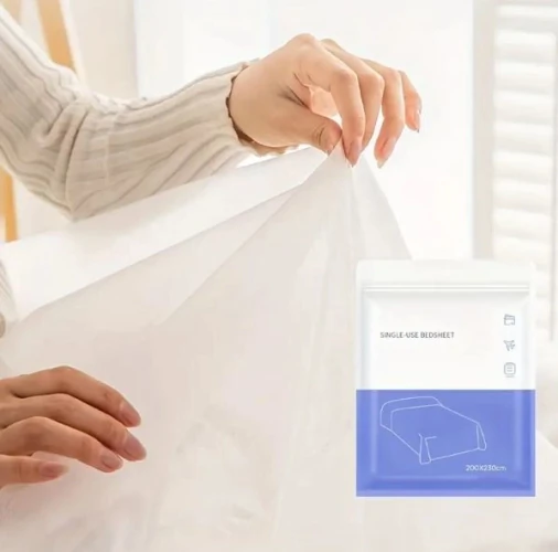 ملحفه-ساده-یکبار-مصرف-سفید-هتلی-وفا-مدیکال