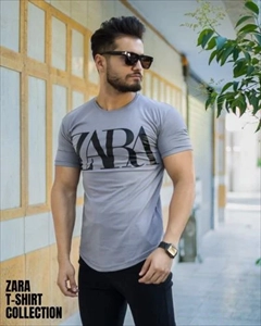 1000 تیشرت مردانه مدل ZARA (طوسی) (2024)