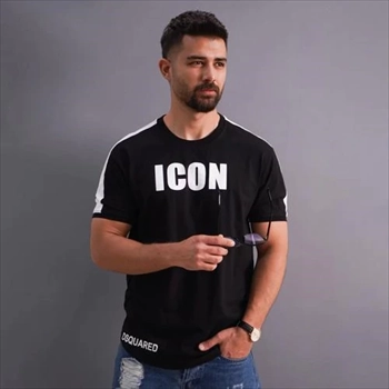 1000 تیشرت مردانه مشکی مدل ICON (2024)