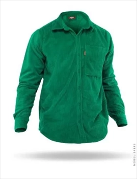10 مدل پیراهن مردانه مخمل کبریتی سبز 2024