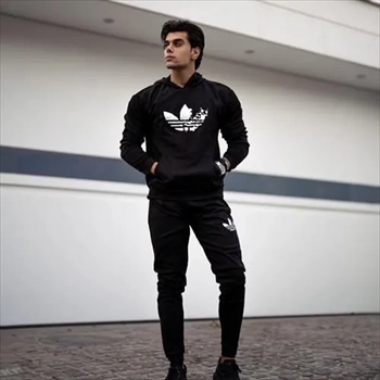 1000 ست هودی و شلوار Adidas_black (2024)