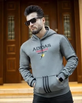 1000 هودی مردانه Adidas مدل Karon (طوسی) (2024)