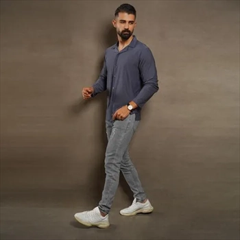 1000 پیراهن طوسی مردانه مدل Atila (2024)