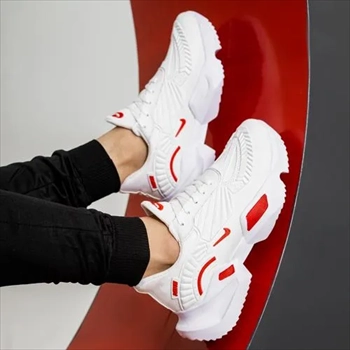 1000 کفش مردانه نایک سفید قرمز مدل FANTO (2024)