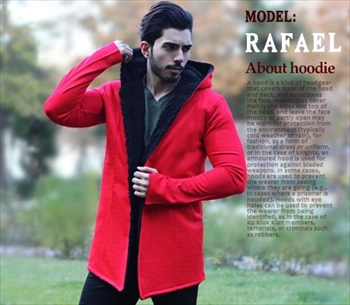 1000 هودی خزدار مردانه  مدل  Rafael (قرم (2024)