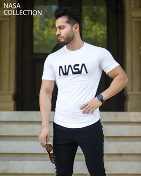 1000 تیشرت مردانه مدل NASA (سفید) (2024)