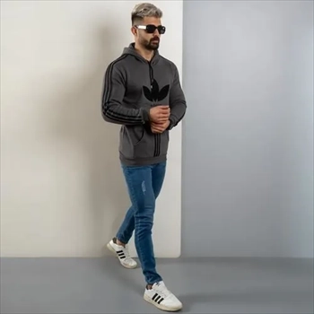 1000 هودی مردانه Adidas طوسی مدل Patrick (2024)