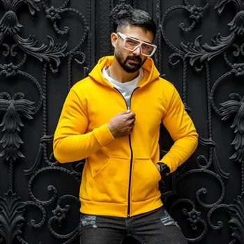 1000 سوییشرت زرد مردانه مدل sabin (2024)