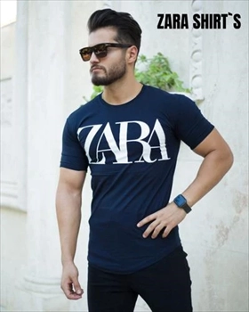 1000 تیشرت مردانه مدل ZARA (سرمه ای) (2024)