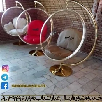 تاب راحتی و صندلی حبابی ریلکسی مدل شیشه ای 