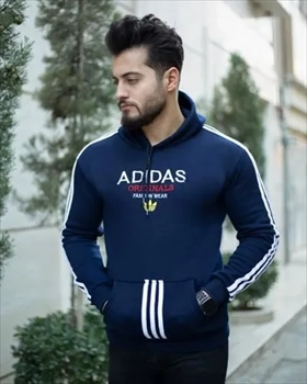 1000 هودی مردانه Adidas مدل Karon (سورمه (2024)