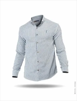 10 مدل پیراهن مردانه آبی سفید 2024