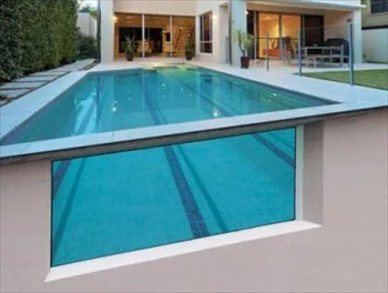 دیواره شفاف استخر،glass pool، آکرلیک استخر،شیشه