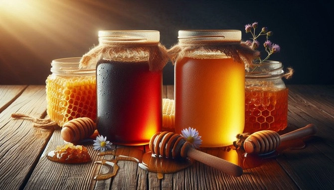 فرق عسل تیره و روشن