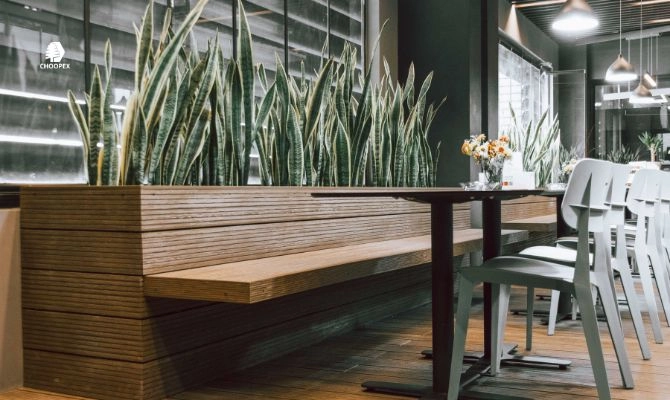 فلاور باکس چوبی رستوران